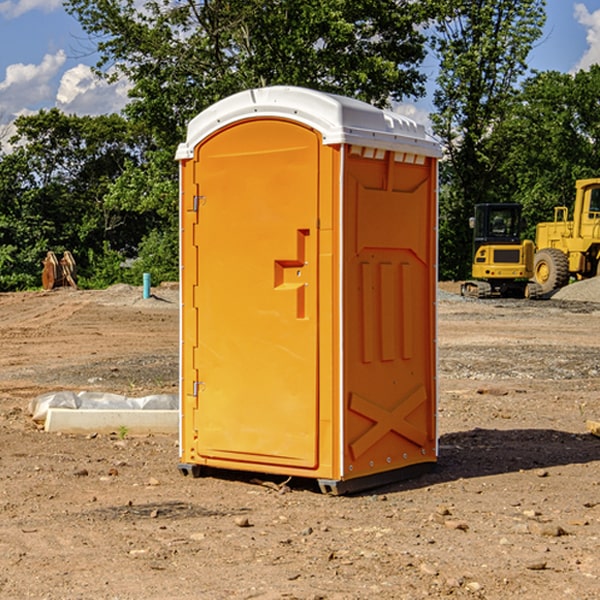 how often are the portable toilets cleaned and serviced during a rental period in Libuse